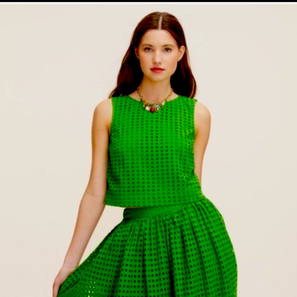 kate spade new york x Target eyelet shell tank top and midi skirt set NWT